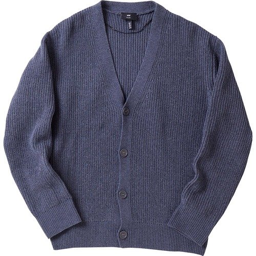 メンズカーディガンおすすめ H&M リラックスフィット パテントニットシェニールカーディガン イメージ
