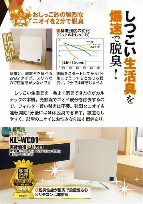 【家電批評2024ベストバイ】の記事一覧はこちら カルテック「KL-WC01」おすすめ イメージ2