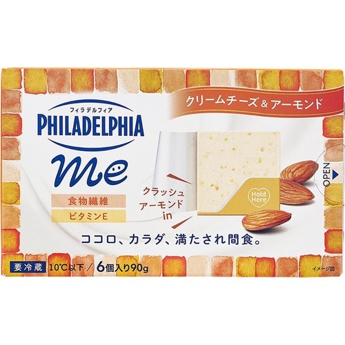 チーズおすすめ 森永乳業 フィラデルフィア me6P クリームチーズ&アーモンド イメージ1