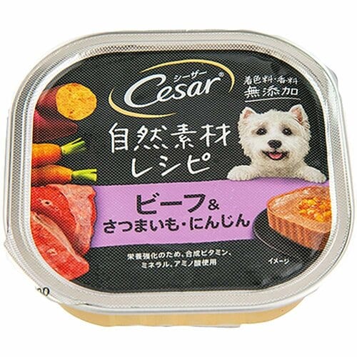 ドッグフードおすすめ マースジャパン シーザー 自然素材レシピ ビーフ&さつまいも・にんじん イメージ1
