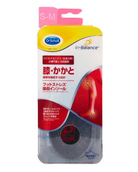 つま先・かかとインソールおすすめ ドクター・ショール インバランス フットストレス吸収インソール 膝・かかと S-M（23.0-25.0cm） イメージ1