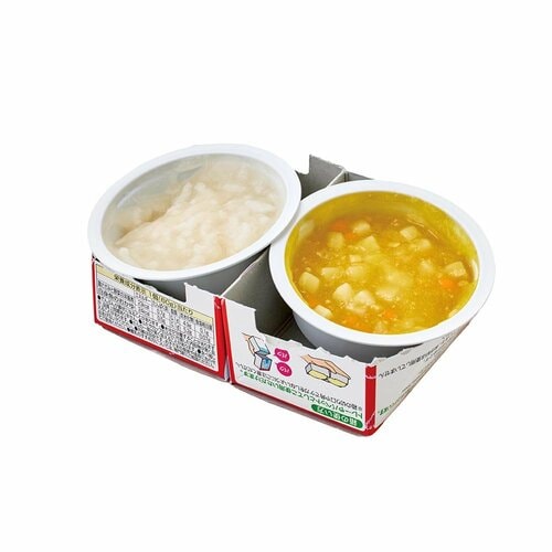 市販のベビーフードおすすめ キユーピー にこにこボックス お魚かゆと鶏ささみの洋風煮 イメージ2