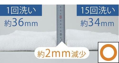 持続性のテスト結果 フェイスタオルおすすめ イメージ