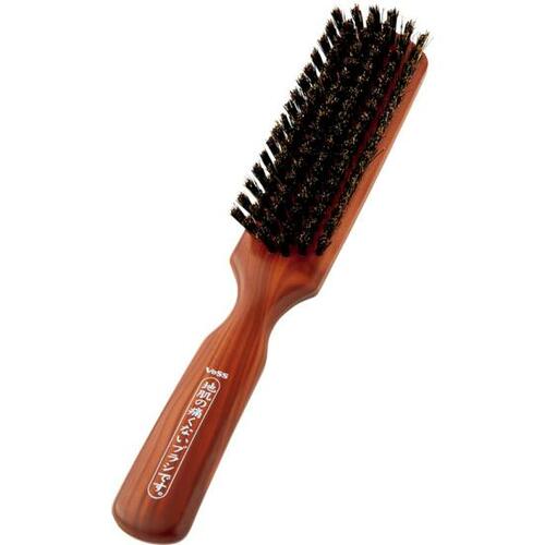 ベス工業:ベス(VeSS) ブラッシング用(6行)天然毛100%ブラシ:ヘアブラシ
