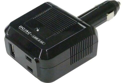 カシムラ:DC/ACインバーター:80W AC+USB 2.4A:KD-162