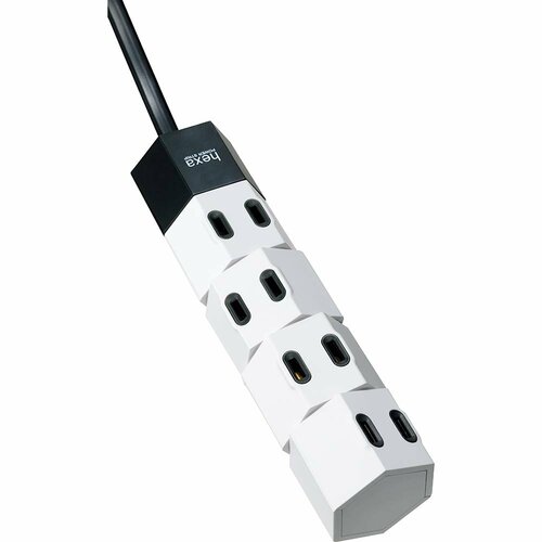 回転するから干渉しない! エレコム 「デザイン回転タップ “hexa”T-HX7-2410W」 イメージ