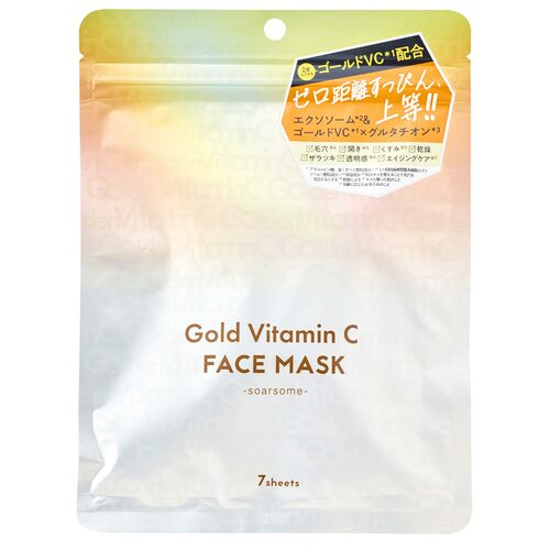 シートマスクおすすめ ソアソーム ゴールドVCフェイスマスク イメージ