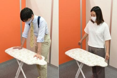 山崎実業 北欧風 スタンド式 人体型アイロン台 アイボリー 3958 アイロン台おすすめ イメージ2
