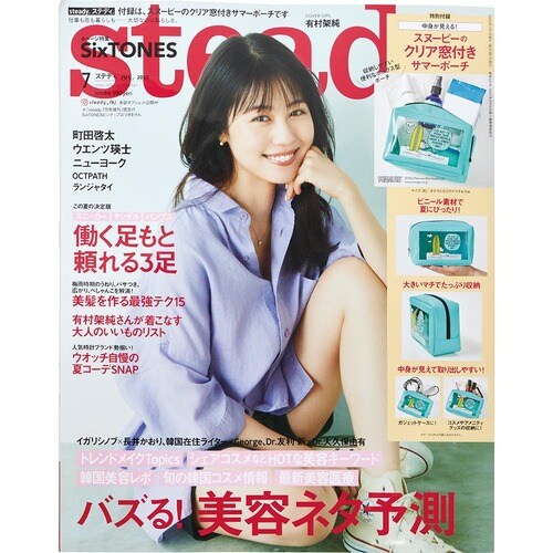 9位: 「steady.」中身が見える! スヌーピーのクリア窓付きサマーポーチ