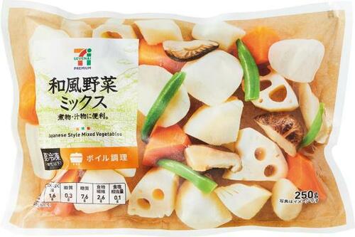 ゆで具合と旨味が神ワザ! セブンプレミアム「和風野菜ミックス」 イメージ