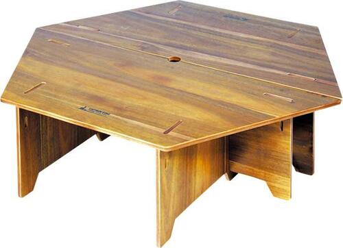 ワンポールテントの中心に置ける雰囲気バツグンのローテーブル イメージ