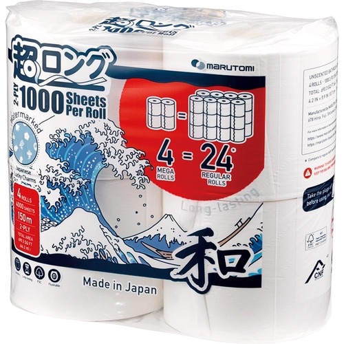 トイレットペーパーおすすめ 丸富製紙 超ロング 6倍巻き 4ロール(ダブル・パルプ) イメージ1