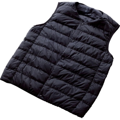 インナーダウンおすすめ 無印良品 軽量ダウン ノーカラーベスト(帯電防止裏地) イメージ1