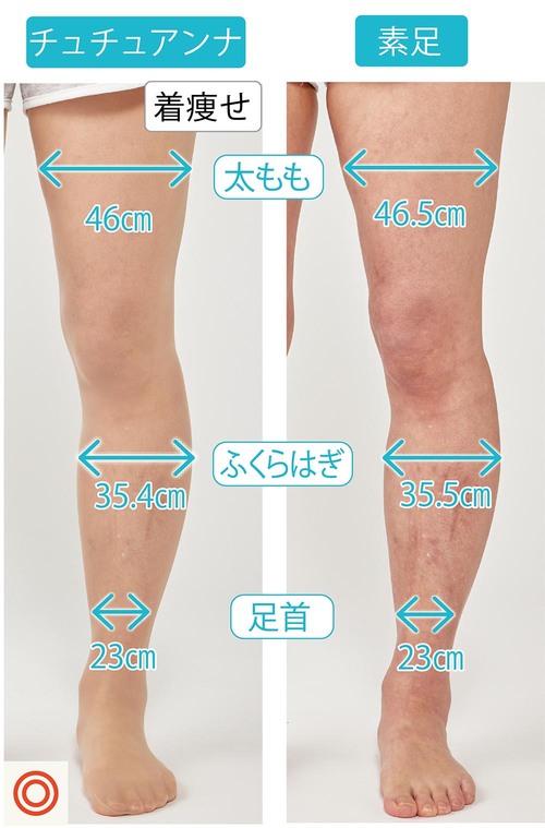 ソフトフォーカスで美脚見えする
