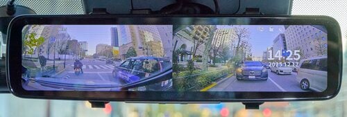 液晶内に前方と後方を表示 ミラー型ドライブレコーダーおすすめ イメージ