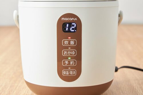 【4位】電響社「macaful ミニライスクッカー MRC-15L」 ミニ炊飯器おすすめ イメージ2