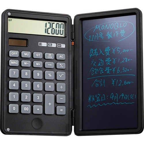 机上でオシャレな便利ガジェットおすすめ サンワサプライ 電卓付きメモパッド イメージ1