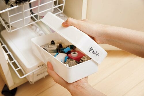 フタ付きボックスで小分けして持ち運び可能に！ イメージ
