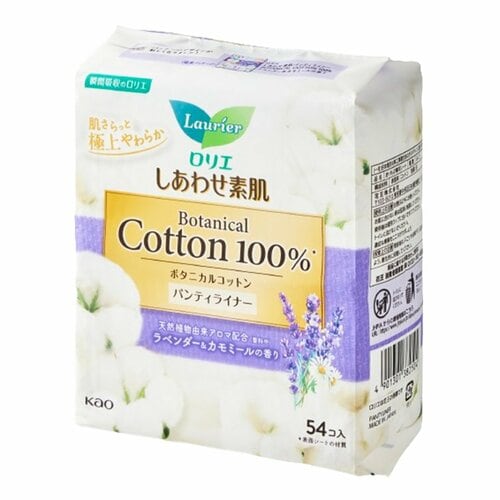 パンティライナーおすすめ ロリエ しあわせ素肌パンティライナー Botanical Cotton 100％ ラベンダー＆カモミールの香り イメージ