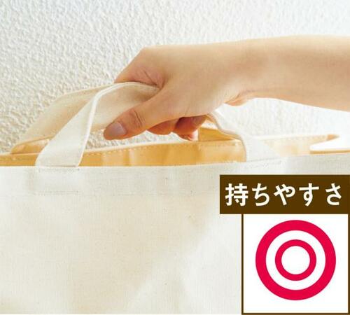 片手でラクラク持ち上がる! 無印の帆布バッグ イメージ3