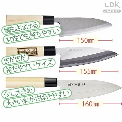 選び方1:刃渡りは用途にあわせて 出刃包丁おすすめ イメージ
