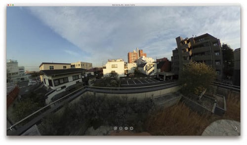 360度カメラで撮影した風景
