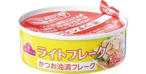 トップバリュ:ライトツナフレーク かつお油漬フレーク:缶詰
