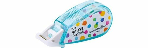 プラス:デコレーションテープ ワイドデコラッシュ ドットカラフル:テープ