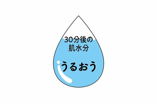 塗って30分後もしっとりうるおう！ イメージ