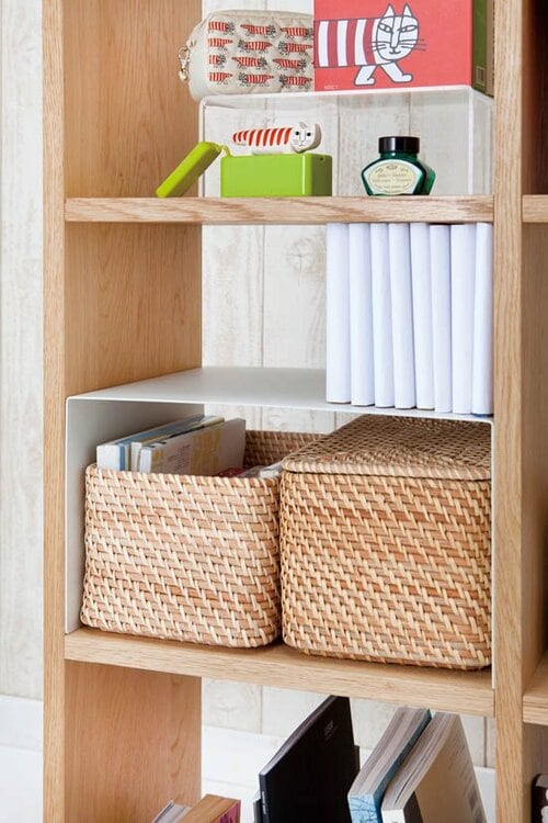 無印のシェルフ内に棚が出現！コの字ラックでさらに収納力アップ イメージ