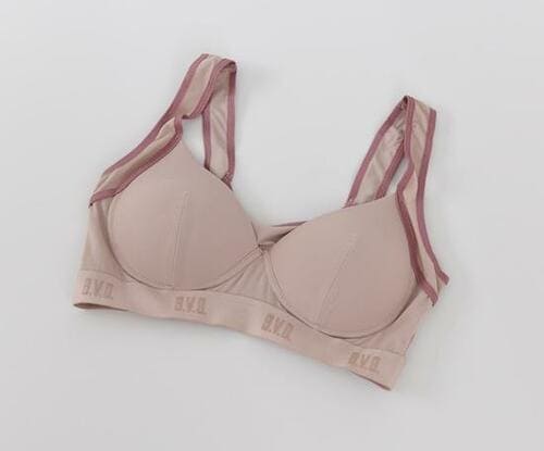 下着のプロが選んだスポーツブラおすすめ B.V.D.Ladies スポーツブラ 揺れない キープ サポート モールド ハーフトップ 【M/L】 イメージ1