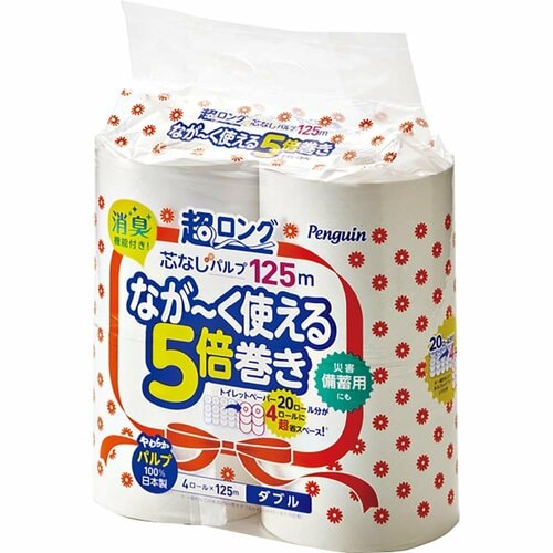 本当に5倍長い！ 丸富製紙「ペンギン 超ロングパルプ トイレットペーパー」 イメージ