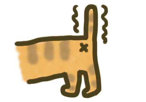 ②ピンと立てて全体を震わせると「喜び」 イメージ