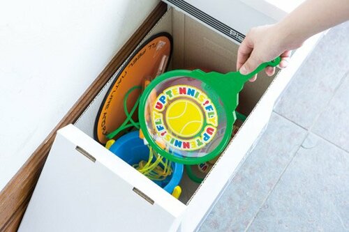 外用おもちゃの収納にも汚れたら取り換えOK!