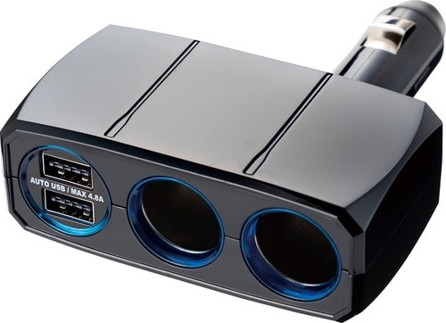 【1位】カシムラ「2連ダイレクトソケット 2リバーシブル USB自動判定 4.8A(KX-202)」 車用増設ソケットおすすめ イメージ