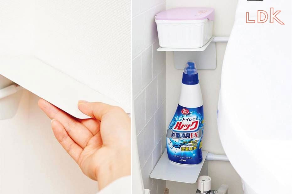 100均の2アイテムでトイレ用棚をDIY！ 直置き回避で掃除のプチストレス、解消しちゃお【LDK】 | 収納雑貨 | 360LiFE(サンロクマル)