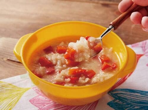 リゾットというより雑炊…レンチンリゾットメーカー イメージ