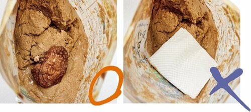 その2. 汁が出てきたら旨み乾物に水分を吸収させる イメージ