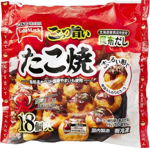 テーブルマーク:ごっつ旨いたこ焼き:冷凍食品