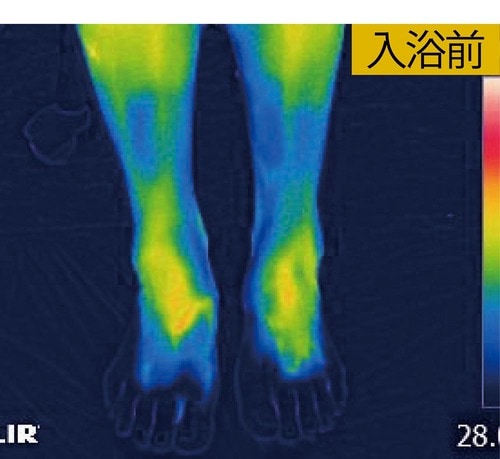 短時間入浴でもしっかり芯まであたたまった イメージ