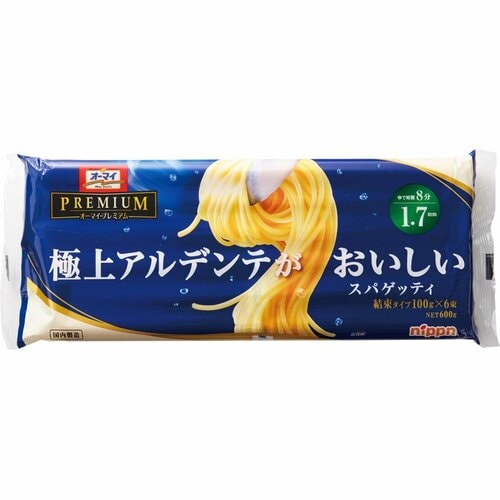 パスタおすすめ ニップン オーマイプレミアム 極上アルデンテがおいしいスパゲッティ 1.7mm イメージ