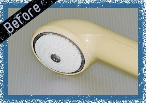 結果3：シャワーヘッドの水垢はまずまず取れる イメージ