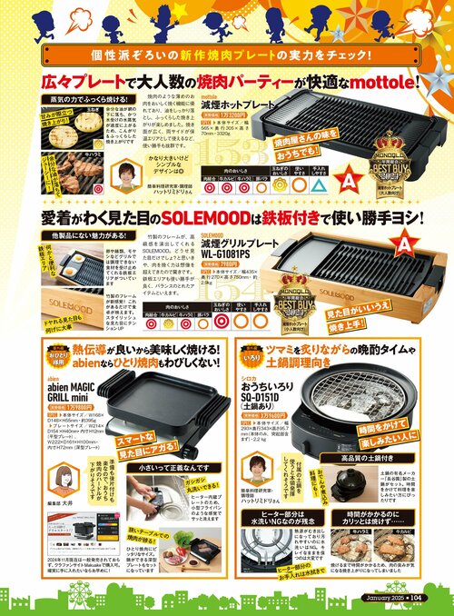 【『MONOQLO』2024年ベストバイ】の記事一覧はこちら SOLEMOOD「減煙グリルプレート WL-G1081PS」おすすめ イメージ2