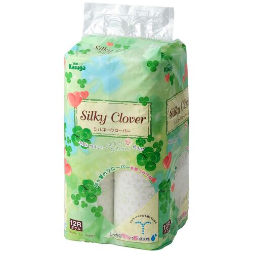 シャワートイレ用トイレットペーパーおすすめ 春日製紙 シルキー クローバー イメージ