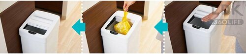 手をかざせば開くから料理中でもラク LDKベストバイ自動開閉ゴミ箱おすすめ イメージ