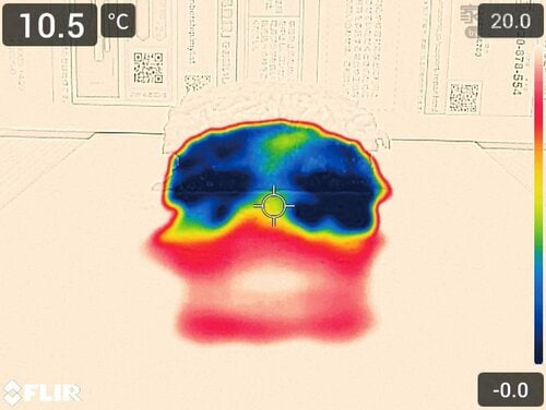 サーモ画像：中心は凍っていたがサクッと切れた！ オーブンレンジおすすめ イメージ