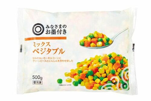 西友:みなさまのお墨付き ミックスベジタブル 500g:冷凍食品