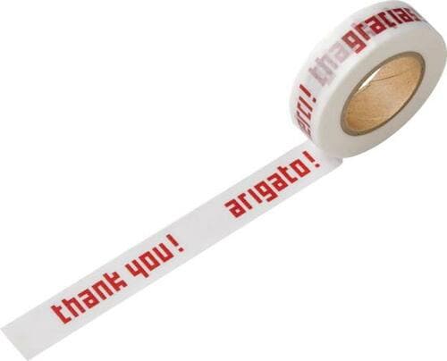 6カ国の言葉がプリントされたマスキングテープ「ありがとう」 イメージ