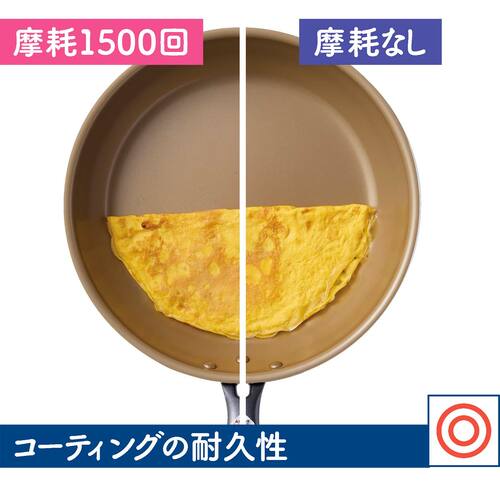 コーティングの耐久性：はがすときのなめらかな感触が気持ちいい！ ガス火専用フライパンおすすめ イメージ