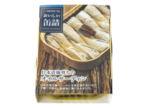つまみ:缶詰:家飲み:料理:高級缶詰:明治屋:おいしい缶詰 日本近海育ちのオイルサーディン